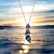 Meteorite Campo Del Cielo Genuine Moldavite Crystal Amulet Necklace Pendant Talisman image