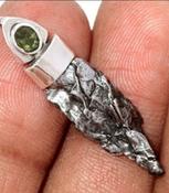 Meteorite Campo Del Cielo Genuine Moldavite Crystal Amulet Necklace Pendant Talisman image