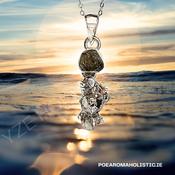 Meteorite Campo Del Cielo Genuine Moldavite Crystal Amulet Necklace Pendant Talisman image