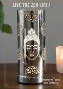 Silver Buddha Mandala Aroma Oil Wax Lamp Electric image