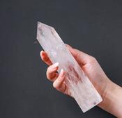 Clear Quartz Tower Wand Rock Point Obelisk Genuine Crystal Large Master Healer image