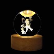 FAIRY GLOBE MEMORIES GLASS CRYSTAL BALL LED LIGHT LAMP SPHERE COMPLETE MULTICOLOUR