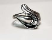 VINTAGE STYLE SWIRL 925 PURE STERLING SILVER RING image