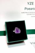 ROUGH AMETHYST CRYSTAL 925 SILVER RING image