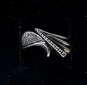 VINTAGE STYLE WAVE 925 PURE STERLING SILVER RING image