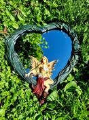 "NATURE IN MY HEART"  FAIRY HEART MIRROR WALL HANGING DECORATION image