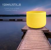 Crystal Singing Bowl Solar Plexus chakra 11" E-tone Yellow (30cm) 432Hz with Leather Padded Bag image
