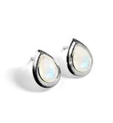Moonstone Earrings Stud Crystal 925 Sterling Silver Classic image