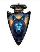 Wolf Pendant Necklace Black Arrow Shape Gothic Jewellery image