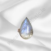 MOONSTONE RING TEARDROP STYLE 925 SILVER image