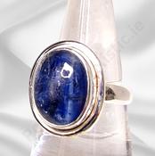 Kyanite Crystal Ring Oval Style 925 Sterling Silver "Soul Glow" image