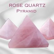 Rose Quartz Pyramid Solid Feng Shui Spiritual Reiki Natural Stone ±4 cm image