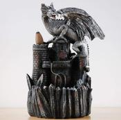 Dragon Castle Backflow Incense Burner Silver image