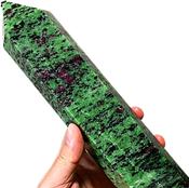 RUBY IN ZOISITE TOWER MASTER HEALER ENERGY GENERATOR SQUARE XL image