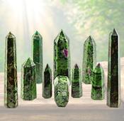 RUBY IN ZOISITE TOWER MASTER HEALER ENERGY GENERATOR S image