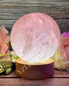 Clear Rock Quartz Crystal Sphere Lamp LED USB XL ±90mm image