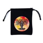 Cotton pouch Tree of Life black image