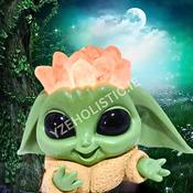 CITRINE YODA CRYSTAL LAMP DISNEY STAR WARS THE MANDALORIAN BABY YODA MOOD LAMP LIGHTS UP CITRINE CRYSTAL CLUSTER GEODE FIGURINE LARGE image