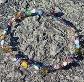 Chakra Crystal Multicolour Wirewrapped Choker Necklace image