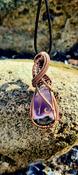 Chevron Amethyst Pendant Necklace image