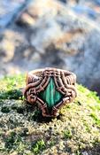 Malachite Ring Crystal Wire-wrapped Copper "Good Vibe" image