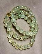 Prehnite with Epidote Crystal Bracelet Bead 8mm image