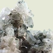 Vesuvianute (Idocrase) Crystal Quartz Cluster