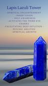 Lapis Lazuli Tower Crystal Point Wand image