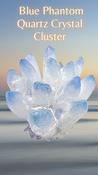 Phantom Blue Crystal Cluster Quartz Flower image