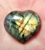 Labradorite Crystal Heart Carving Figurine  - Worry Stone image