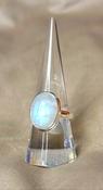 Moonstone Crystal Ring Oval 925 Sterling Silver image