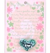 " My Mum My Angel " message note magnetic stone image