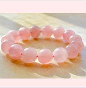 Rose Quartz Crystal Bracelet Natural stone 10mm image