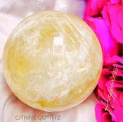 Citrine Sphere Sparkly Shimmer Aura Crystal  Natural Stone AAA quality image