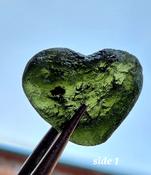 Moldavite Crystal Tektites Heart Shape image