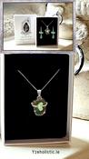 Moldavite - Opal Crystal Amulet Necklace Pendant Talisman image