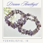 Amethyst Chips Crystal Bracelet Elastic Tranquillity ~ Calm image