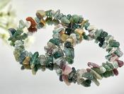 Bracelet Green Moss Agate Gemstone chip Crystal image