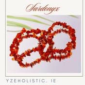 Sardonyx Natural Stone Chips Bracelet Elastic Love Abundance image