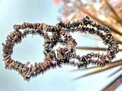 Hematite/garnet facet crystal bracelet elastic image
