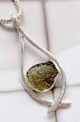 Moldavite Crystal Necklace Healing Pendant Talisman image