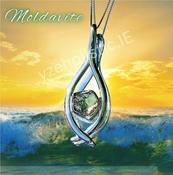 Moldavite Crystal Necklace Healing Pendant Talisman image