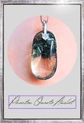 PHANTOM QUARTZ CRYSTAL STERLING SILVER PENDANT NECKLACE AMULET image