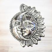 Sun Moon Brass Wall Door Decor Hanging of Feng Shui image