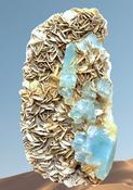 Desert Rose Barite Crystal Geode with Mica and Fluorite Phantom Quartz Crystal Quartz Infusions Large image