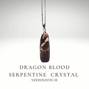 Dragon's Blood Serpentine Crystal Pendant Necklace image