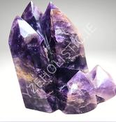 Amethyst Point Healing Crystal Wand Faceted Prism Tower Large image