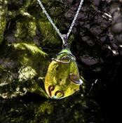 Moldavite Crystal Necklace Pendant 925 Sterling Silver image