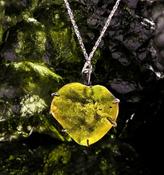 Moldavite Crystal Necklace Pendant Unique Texture image