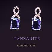 Tanzanite Crystal Earrings Sterling Silver image